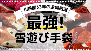2022!札幌在住歴31年の主婦が選んだ最強雪遊び手袋6選【雪が入りにくい！】